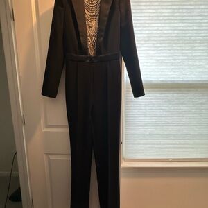 Elegant Black Jumpsuit with Chain Detail